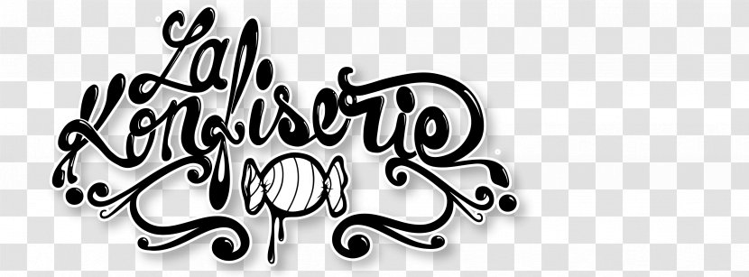 Calligraphy Art Logo Font - Black M - Vintage Banner Transparent PNG