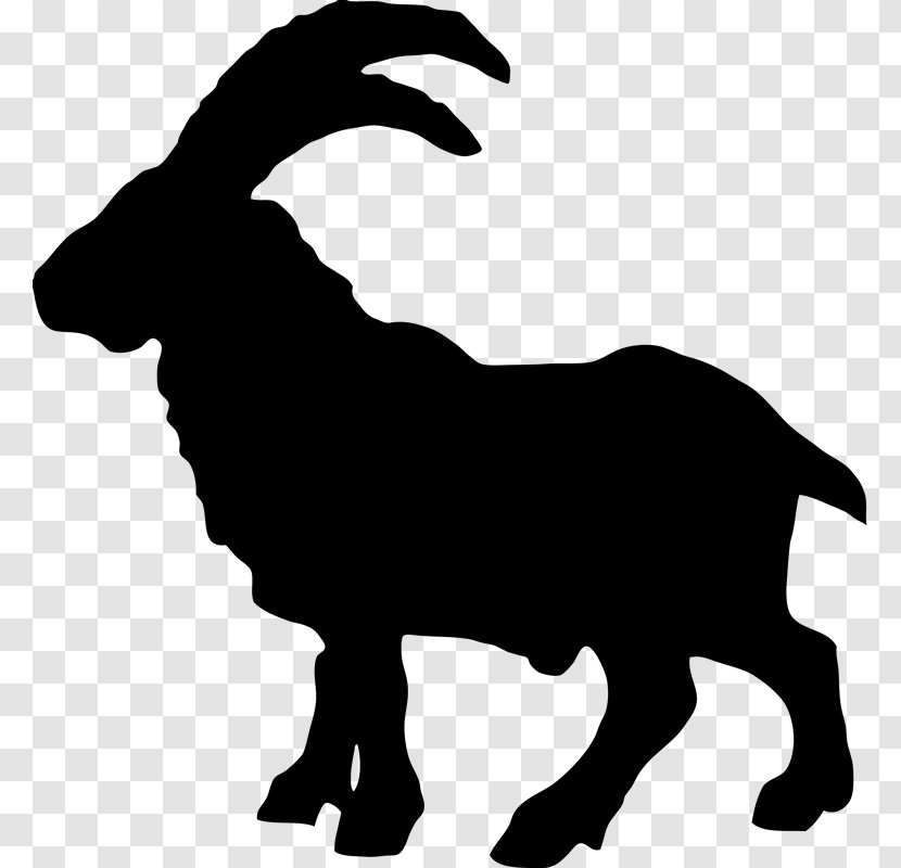 Goat Silhouette Sheep - Horse Like Mammal Transparent PNG