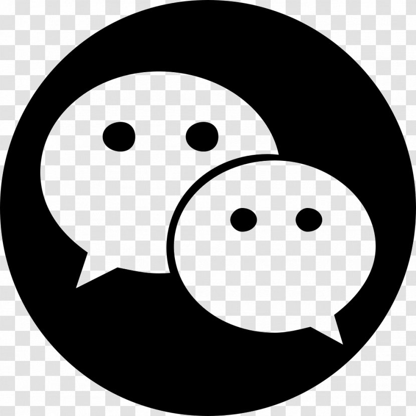 WeChat Tencent QQ - Black - We Chat Transparent PNG