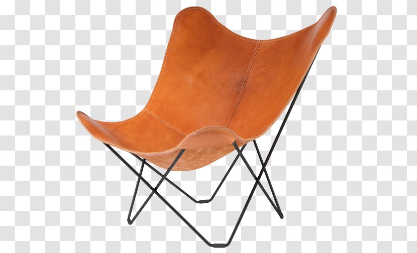 Butterfly Chair Leather Pampa - Steel Transparent PNG