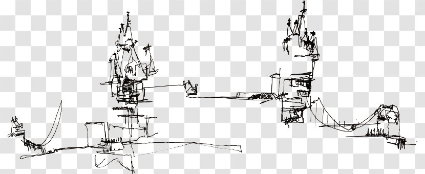 Tower Bridge City Of London Sketch - Weapon - Drawing Transparent PNG