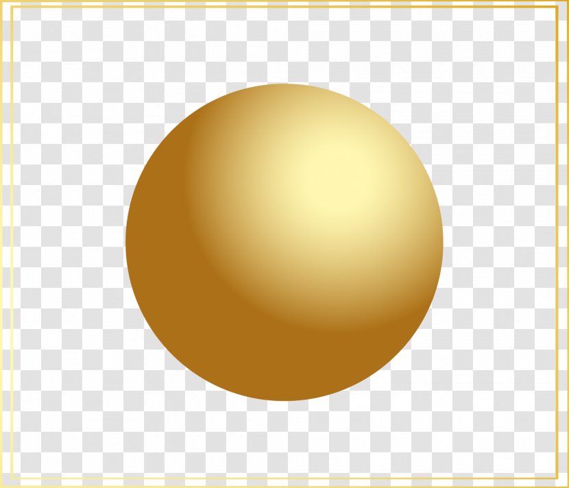 Yellow Material Sphere Pattern - Egg - Golden Circle Frame Transparent PNG