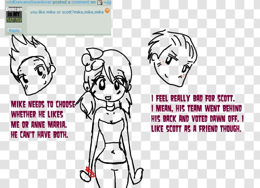 Total Drama: Revenge Of The Island Fan Art DeviantArt Sketch - Flower - QnA Transparent PNG