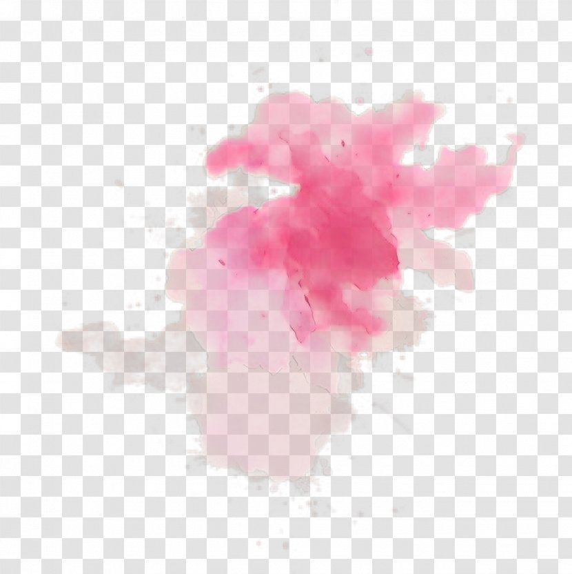 Pink Watercolor Paint Material Property Magenta Transparent PNG