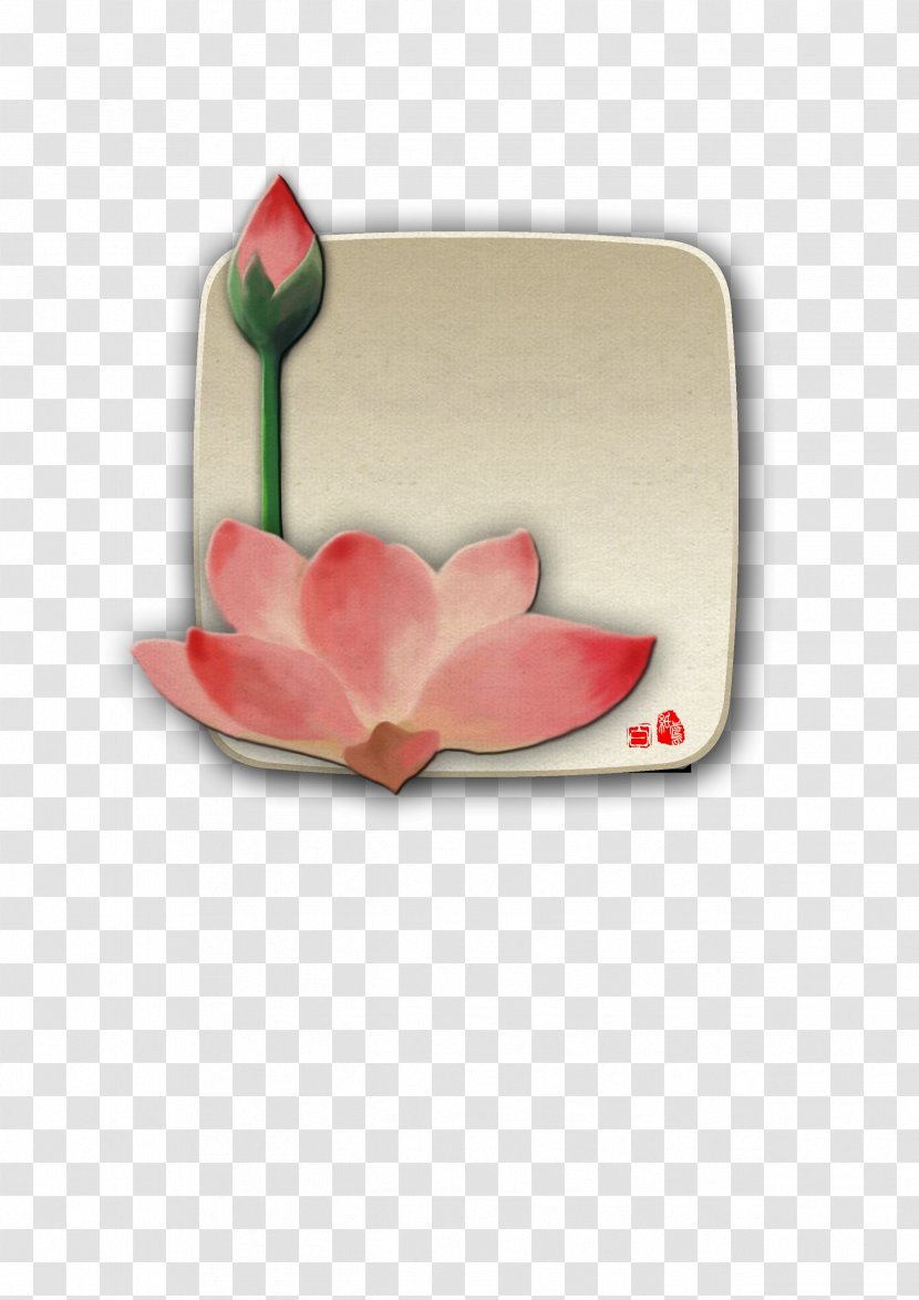 Push-button Download - Flowering Plant - Lotus Antiquity Button Material Transparent PNG