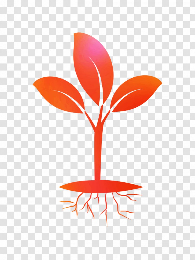 Seedling Clip Art Root - Red - Logo Transparent PNG