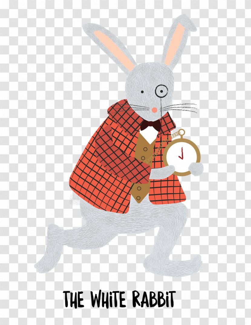 White Rabbit Easter Bunny Alice's Adventures In Wonderland Hare - Alice Transparent PNG