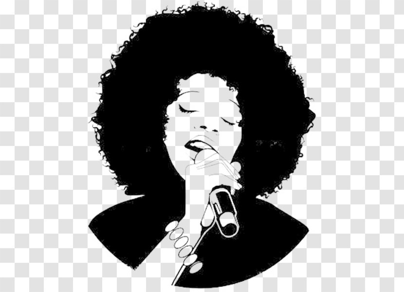 Afro-textured Hair African American Singing - Heart Transparent PNG