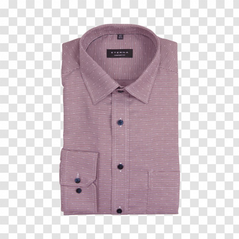 Sleeve Dress Shirt Collar Outerwear Pink M - Button Transparent PNG