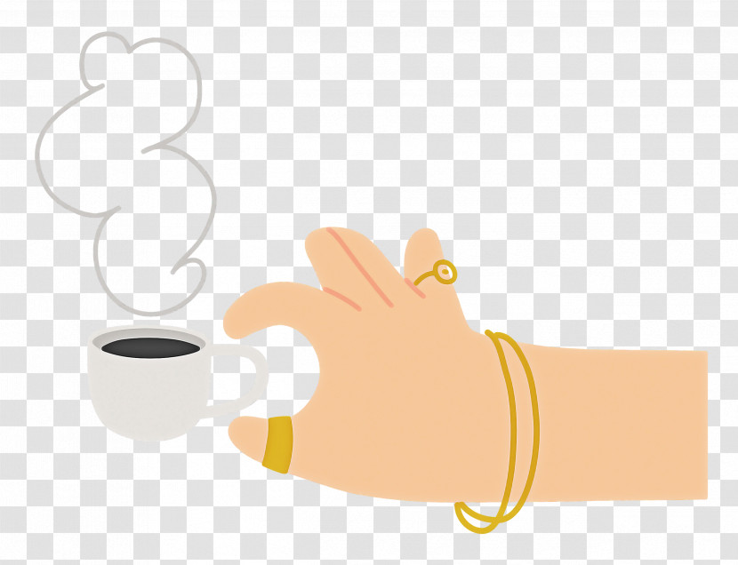 Hand Pinching Coffee Transparent PNG
