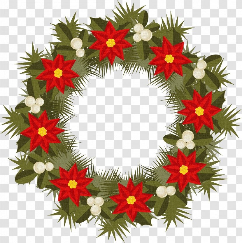 Santa Claus Christmas Wreath - Flower Transparent PNG