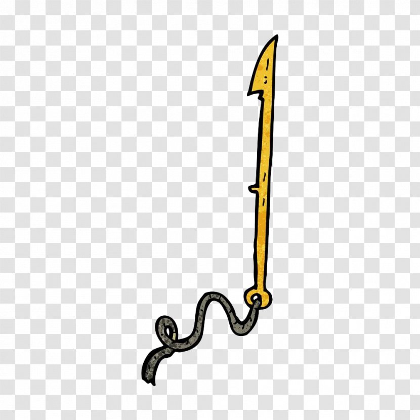 Harpoon Whaling Clip Art - Royalty Free - Hand Painted Gold Spear Transparent PNG