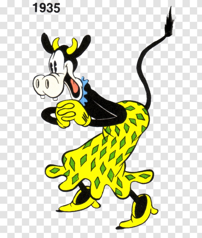 Clarabelle Cow Mickey Mouse Goofy Minnie Cattle - Sticker - Image Transparent PNG