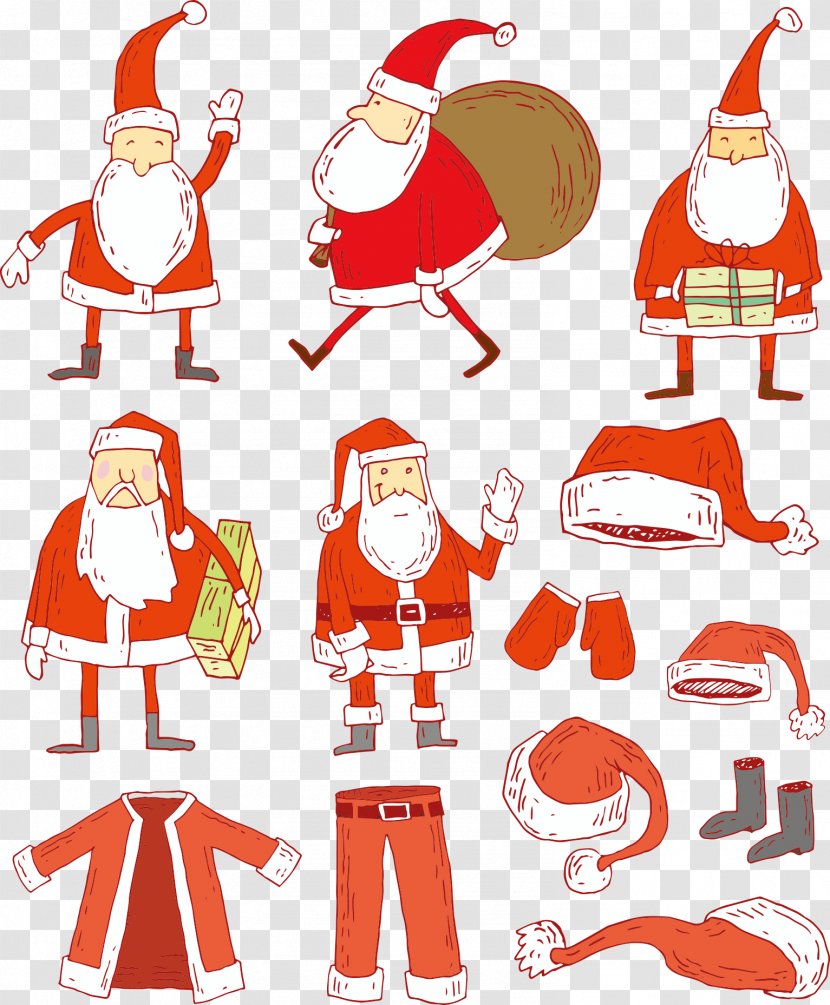 Santa Claus Christmas Ornament Illustration - Cartoon Image Transparent PNG