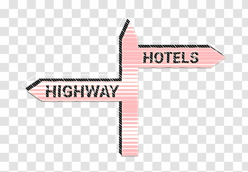Road Icon Sign Two - Pink - Logo Transparent PNG
