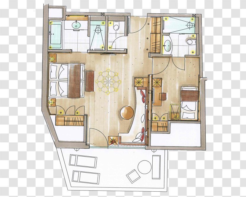 Floor Plan Window Furniture Property - Square Meter Transparent PNG