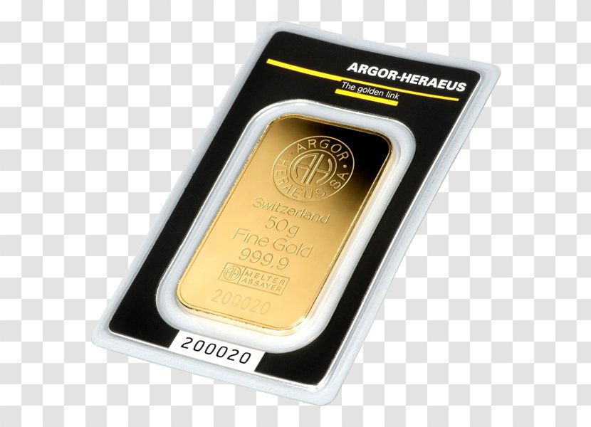 Gold Bar Rand Refinery Metal Investment Transparent PNG
