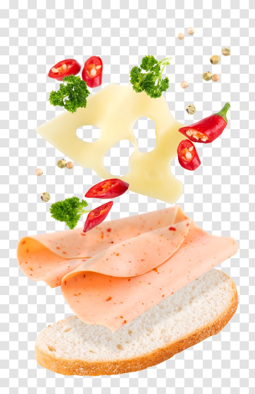 Canapé Beyaz Peynir Turkey Ham Garnish Hors D'oeuvre - Cheese Transparent PNG