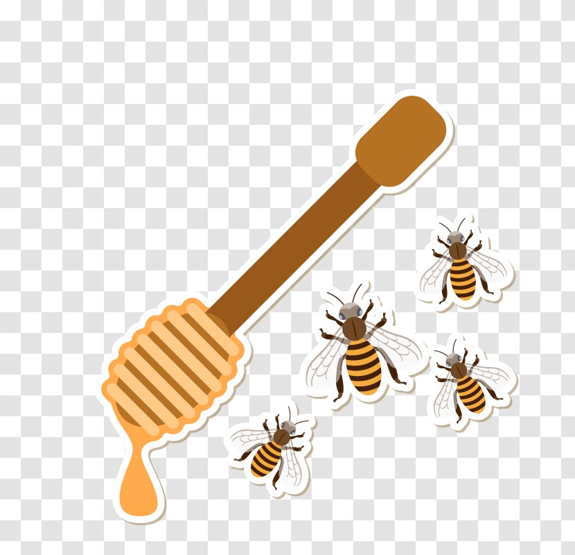 Bee Honey Euclidean Vector Download - Photography - Stick Transparent PNG