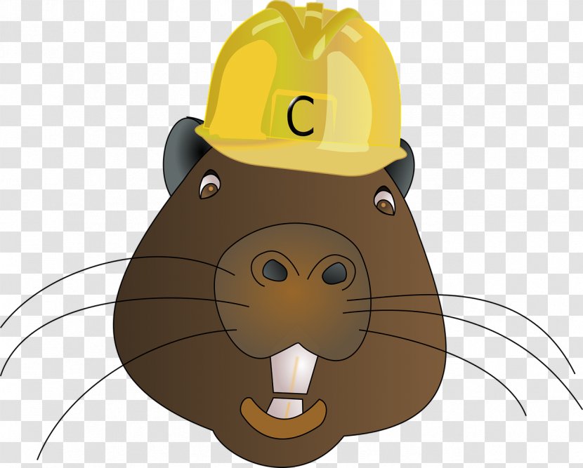 Beaver Hard Hat Clip Art - Helmet Hamster Transparent PNG