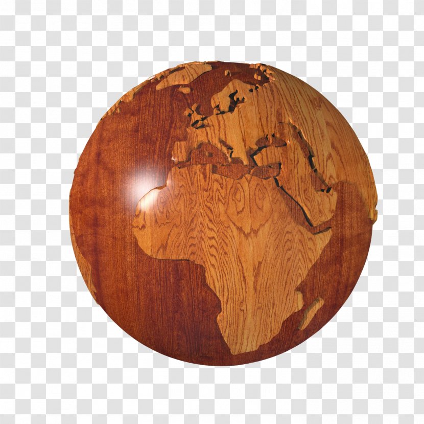 Globe Wood Company Quality - Royaltyfree - Wooden Sphere World Transparent PNG