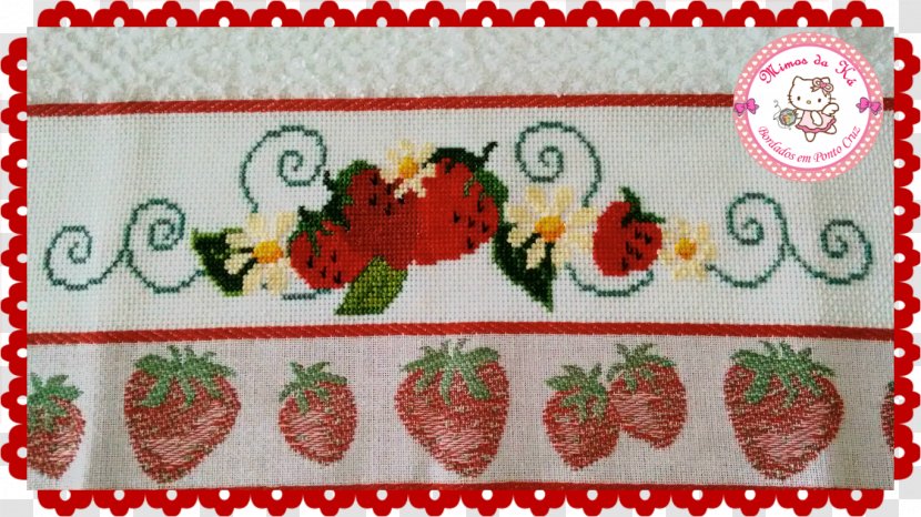 Embroidery Needlework Cross-stitch Textile - Strawberry Transparent PNG
