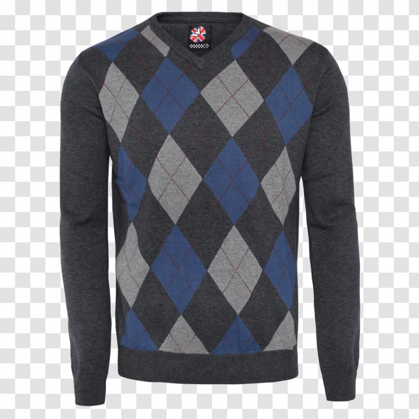 Sweater Argyle T-shirt Tartan Sleeve - Jersey - Button Arms Transparent PNG