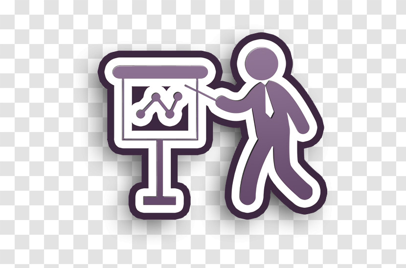 Humans 2 Icon Work Icon Businessman Showing A Project Sketch Icon Transparent PNG