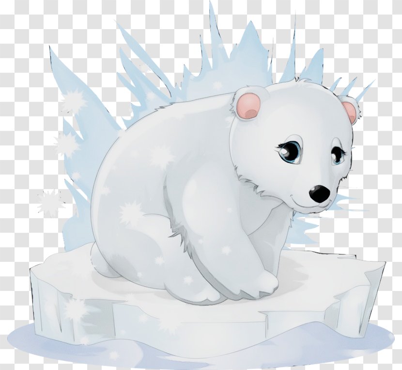 Bear Polar Cartoon Clip Art Animal Figure - Watercolor Transparent PNG