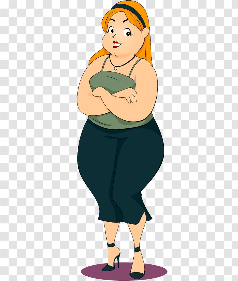 Cartoon Clip Art - Frame - Obese Woman Transparent PNG