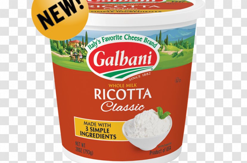 Milk Italian Cuisine Ricotta Galbani Cheese - Food Transparent PNG