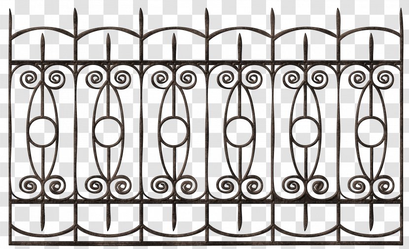 Wrought Iron Fence Clip Art - Transparent Ornamental Clipart Transparent PNG