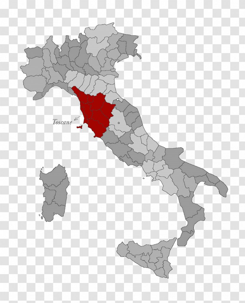 Regions Of Italy Vector Map Flag Transparent PNG