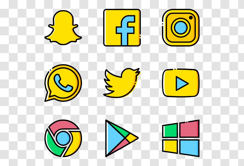 Social Media Smiley Clip Art - Pack Transparent PNG