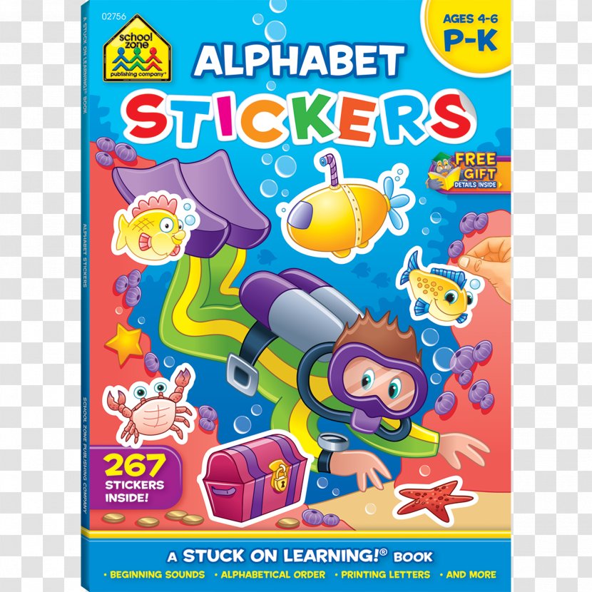 Alphabet Big Preschool Workbook Reading Readiness K-1 Sticker Letter - Book - School Transparent PNG
