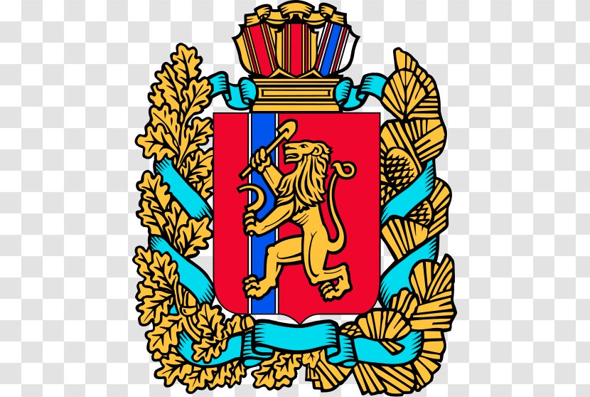 Coat Of Arms Krasnoyarsk Krais Russia Federal Subjects - Lion Transparent PNG