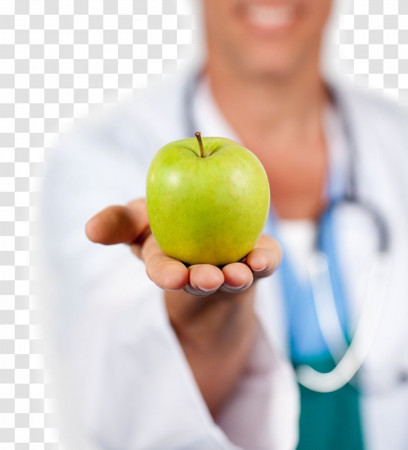 Preventive Healthcare Medicine Tooth Decay Diet Clean Eating - Doctor Holding Apple Transparent PNG