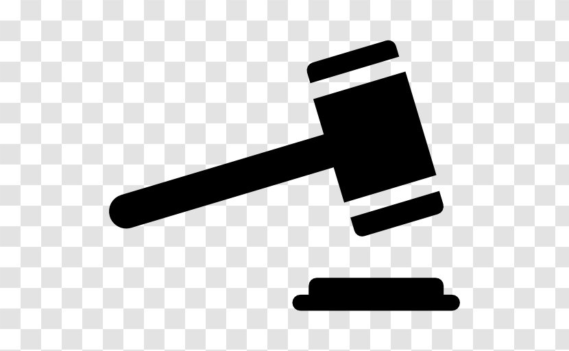 Court Gavel Judge Lawsuit - Black And White - Lawyer Transparent PNG