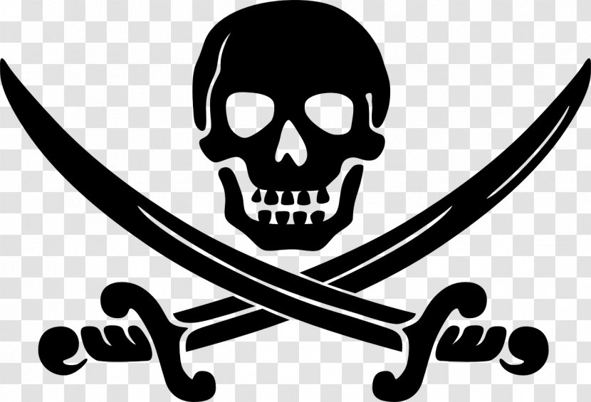 Piracy Jolly Roger Logo Clip Art - Pirates Of The Caribbean - Pirate Flag Transparent PNG