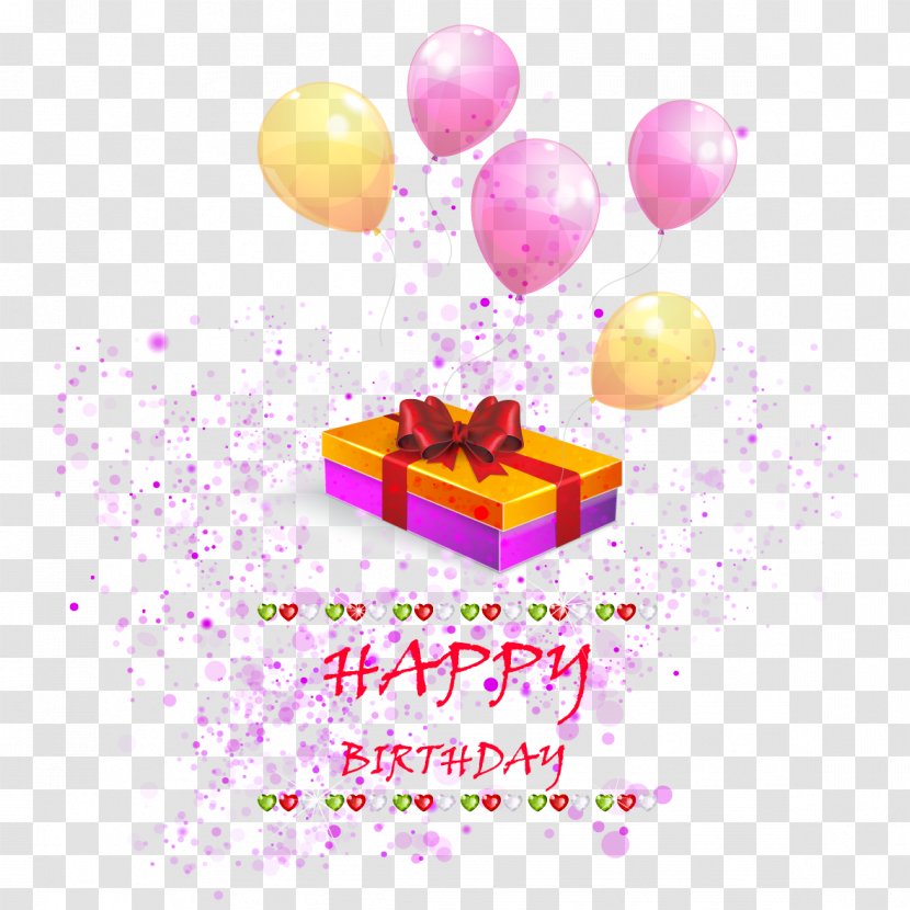 Anniversary Happy Birthday To You Download - Heart - Vector Material Transparent PNG