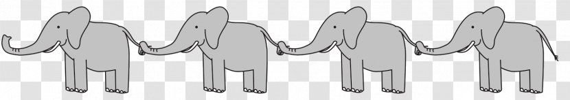 Line Art Clip - Royaltyfree - Elephant Transparent PNG