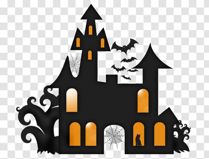 Haunted House Silhouette Clip Art Transparent PNG