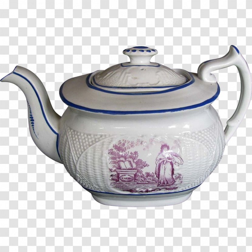 Kettle Teapot Ceramic Blue And White Pottery Cobalt Transparent PNG