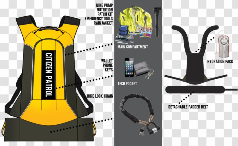 Police Bicycle Bag Hydration Pack - Volunteering - This Poison Remains Transparent PNG