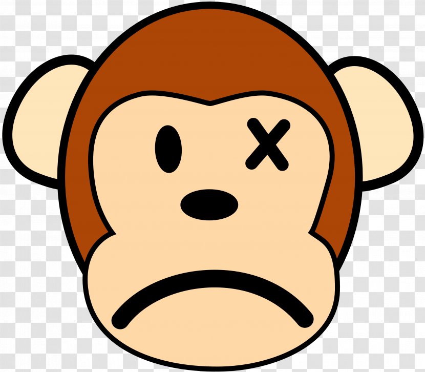 Ape The Evil Monkey Clip Art - Snout - Sadness Cliparts Transparent PNG