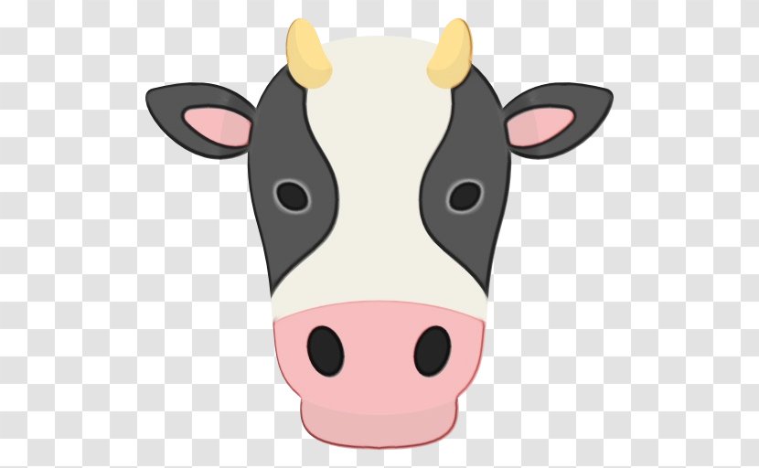 Cartoon Pink Nose Head Snout - Paint - Dairy Cow Fawn Transparent PNG