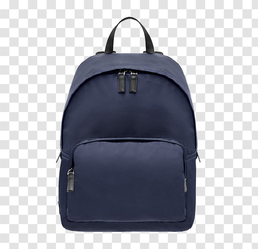 Backpack Prada Handbag Travel - Woman - Men's Blue Fabric Transparent PNG