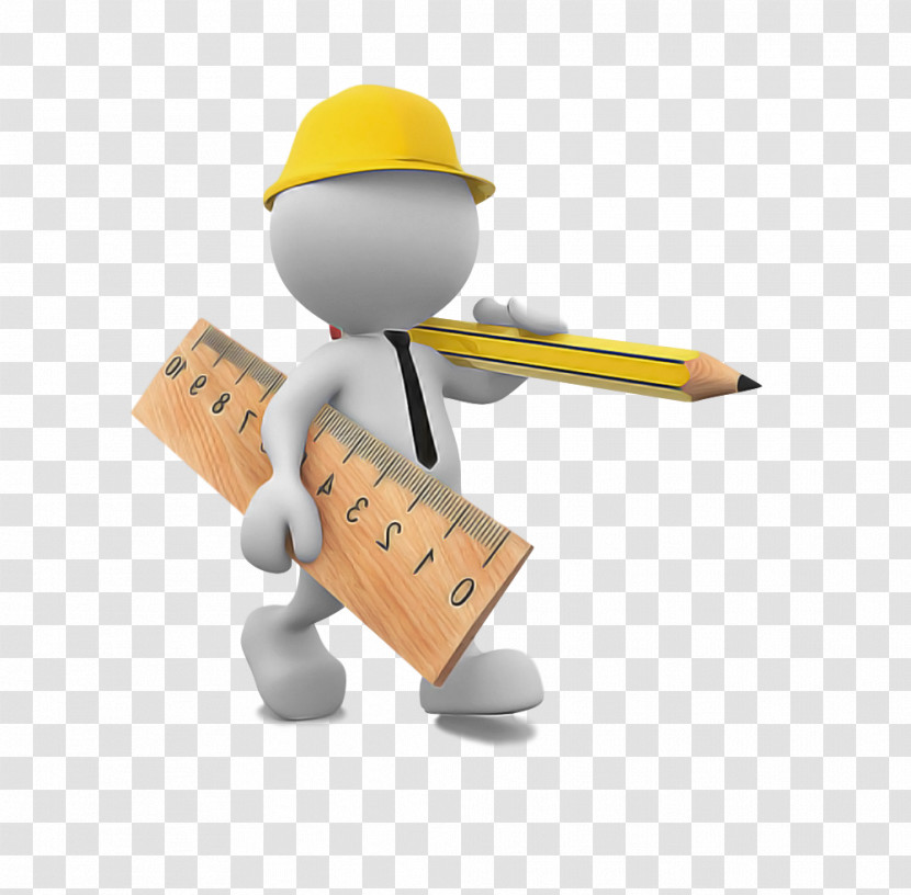 Cartoon Construction Worker Package Delivery Hard Hat Toy Transparent PNG
