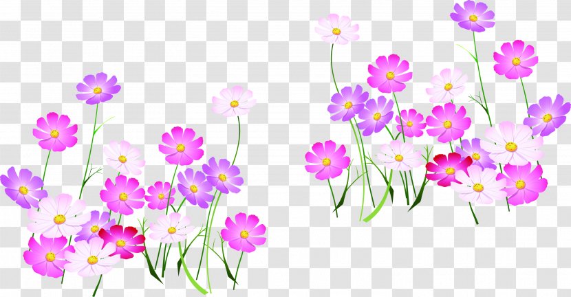 Floral Design Flower Illustration - Naver - Painted Pink Flowers Autumn Sea Transparent PNG