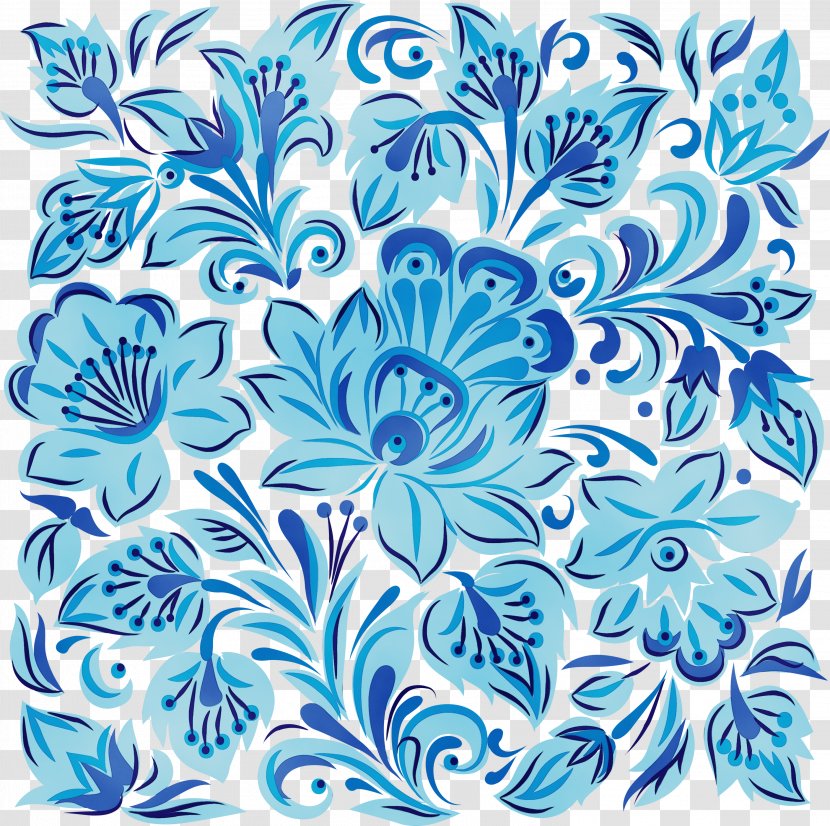 Floral Design - Turquoise - Flower Transparent PNG